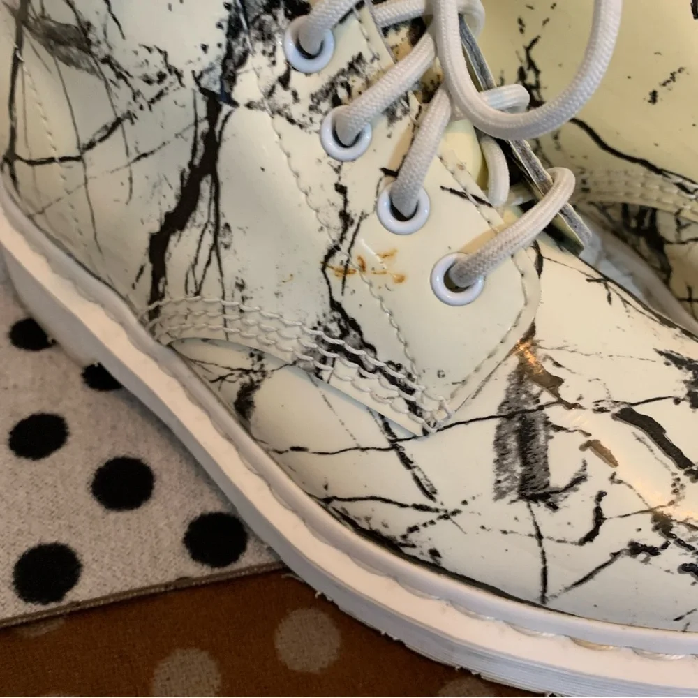 Dr Martens Pascal Marble Leather Boots - Picture 10 of 11